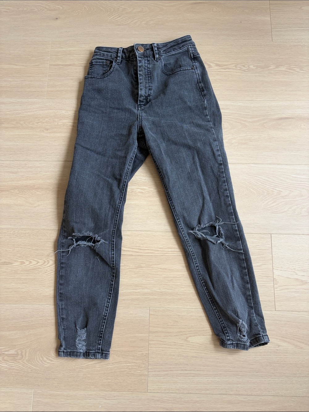 ASOS High-Rise Ripped Mom Jeans